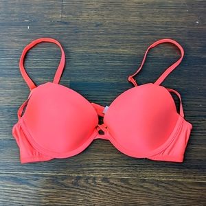 Hot bright pink pushup criss cross bra Victoria's secret